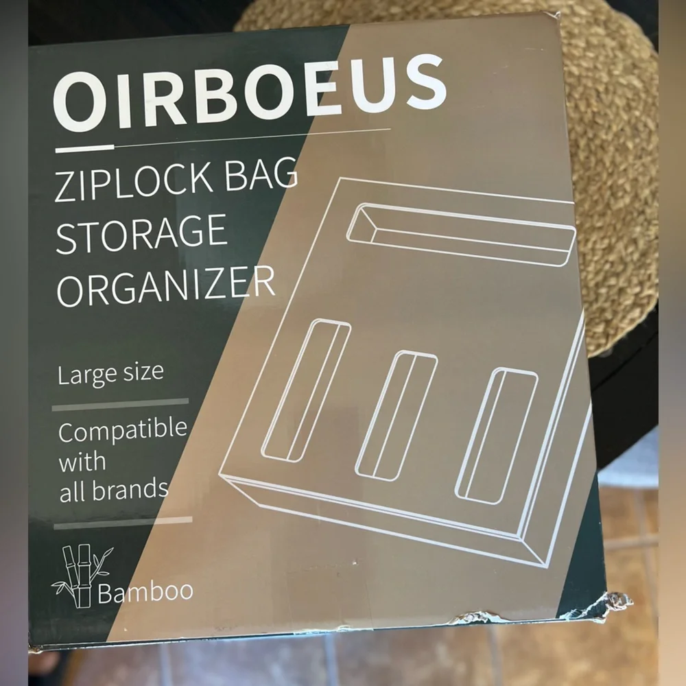 Bamboo ziplock storage organizer - Picture 3 of 10